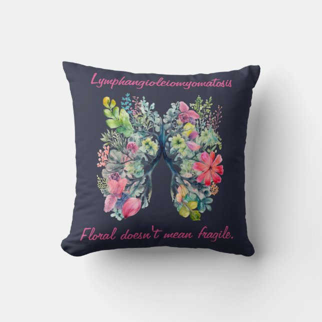 LAM Floral Doesn't Mean Women's Throw Pillow Kussen (Voorkant)