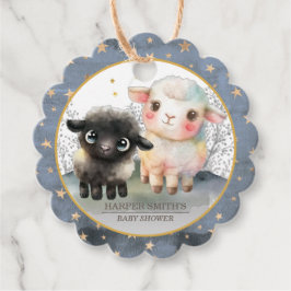 Lam Genderneutraal Baby shower Bedankjes Labels