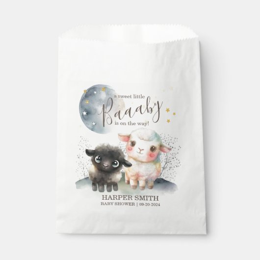 Lam Genderneutraal Baby shower Bedankzakje (Voorkant)