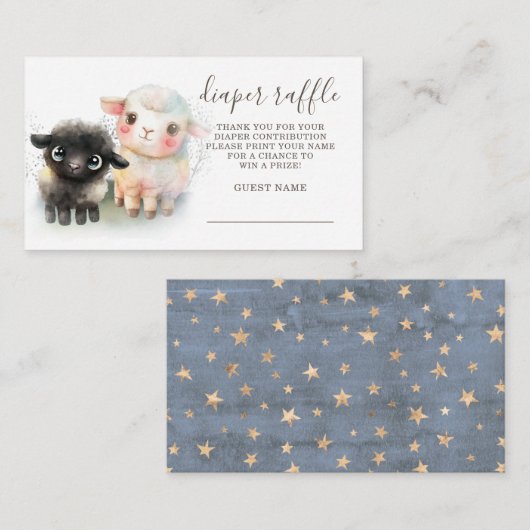 Lam Genderneutraal Baby shower Informatiekaartje (Voorkant / Achterkant)