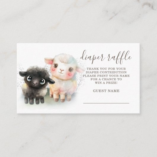 Lam Genderneutraal Baby shower Informatiekaartje (Voorkant)