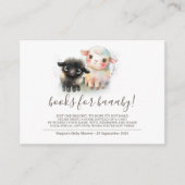 Lam Genderneutraal Baby shower Informatiekaartje (Voorkant)