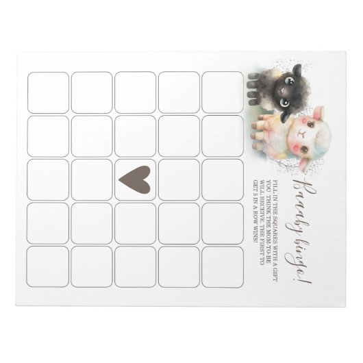 Lam Genderneutraal Baby shower Notitieblok (Voorkant)