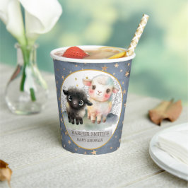 Lam Genderneutraal Baby shower Papieren Bekers