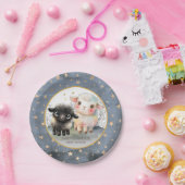 Lam Genderneutraal Baby shower Papieren Bordje (Feest)