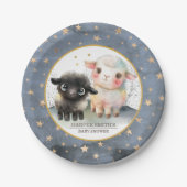 Lam Genderneutraal Baby shower Papieren Bordje (Voorkant)