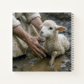 Lam gered door een herder notitieboek (Achterkant)