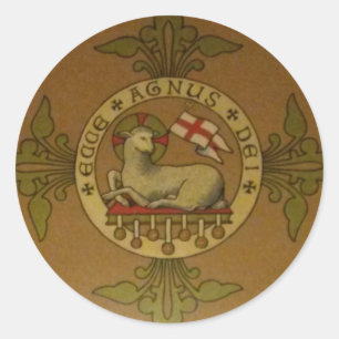 Lam Gods Ecce Agnus Dei Ronde Sticker