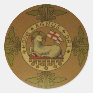 Lam Gods Ecce Agnus Dei Ronde Sticker