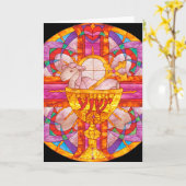 Lam Gods glas in lood Kaart (Gele Bloem)