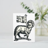 Lam Gods symbool van het christelijk geloof Briefkaart (Staand voorkant)