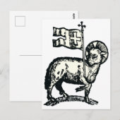 Lam Gods symbool van het christelijk geloof Briefkaart (Voorkant / Achterkant)