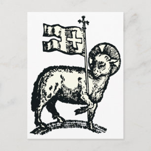 Lam Gods symbool van het christelijk geloof Briefkaart
