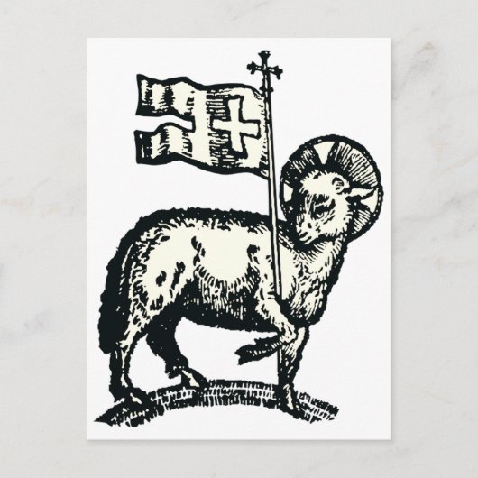 Lam Gods symbool van het christelijk geloof Briefkaart (Voorkant)