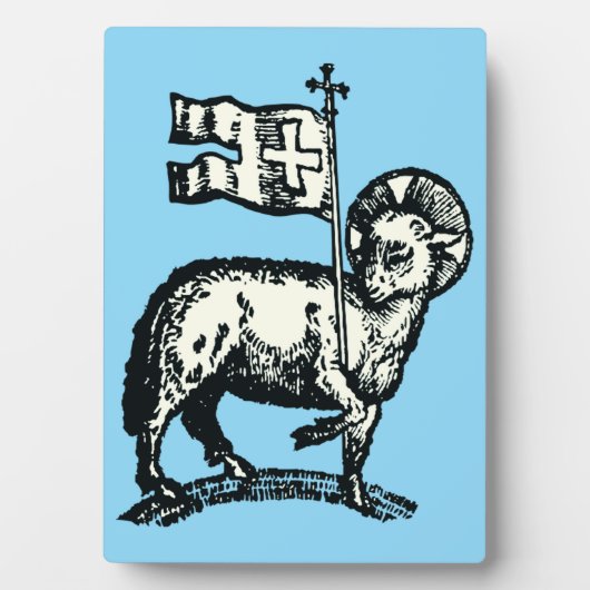 Lam Gods symbool van het christelijk geloof Fotoplaat (voorkant)