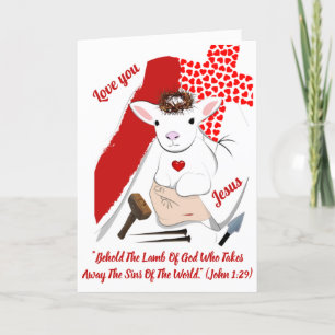 Lam Gods uit de opstanding Wenskaart Kaart
