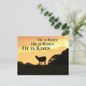 Lam Hij is opgestaan met Pasen Briefkaart (Staand voorkant)