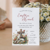 Lam Ik kruis bloemen vlinders Paasbrunch Kaart