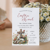 Lam Ik kruis bloemen vlinders Paasbrunch