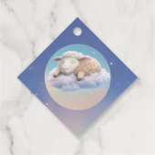 Lam in het Clouds Baby shower Bedankjes Labels (Achterkant)