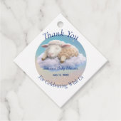 Lam in het Clouds Baby shower Bedankjes Labels (Voorkant)