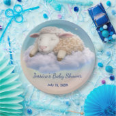 Lam in het Clouds Baby shower Papieren Bordje (Feest)