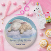 Lam in het Clouds Baby shower Papieren Bordje (Feest)