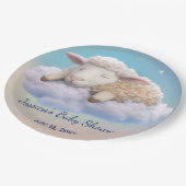 Lam in het Clouds Baby shower Papieren Bordje (Gekanteld)
