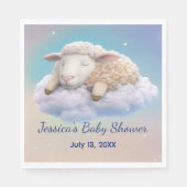 Lam in het Clouds Baby shower Servet (Voorkant)