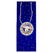 Lam in Zodiac Wiel Gift Bag Wijn Cadeautas (Achterkant)