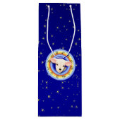 Lam in Zodiac Wiel Gift Bag Wijn Cadeautas (Voorkant)