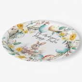 Lam met een kruis I eieren en bloemenPasen Papieren Bordje (Gekanteld)