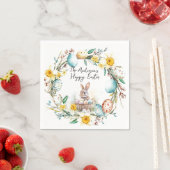 Lam met een kruis I eieren en bloemenPasen Servet (Insitu)