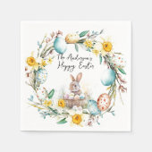 Lam met een kruis I eieren en bloemenPasen Servet (Voorkant)