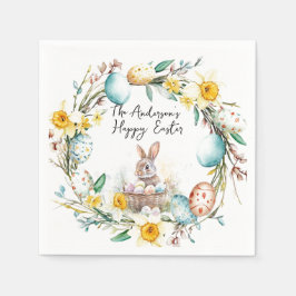 Lam met een kruis I eieren en bloemenPasen Servet