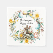 Lam met een kruis I eieren en bloemenPasen