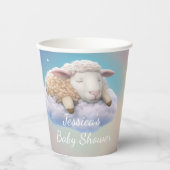 Lam op een wolk Baby shower Papieren Bekers (Voorkant)