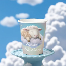 Lam op een wolk Baby shower Papieren Bekers