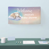 Lam op een wolk Baby shower Spandoek (Beurs)