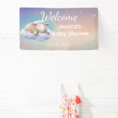 Lam op een wolk Baby shower Spandoek (Insitu)