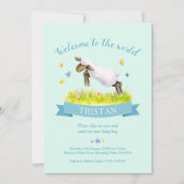 Lam overslaan schattig welkom in de wereld aqua kaart (Voorkant)