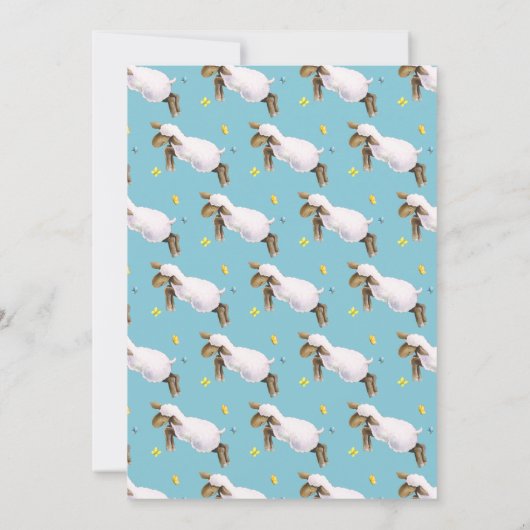 Lam overslaan schattig welkom in de wereld aqua kaart (Achterkant)