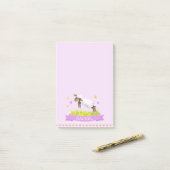 Lam overslaan schattige grillige aangepaste naam p post-it® notes (Op bureau)