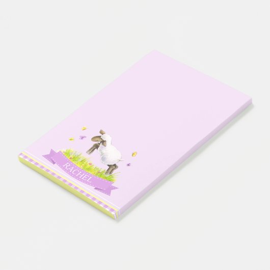 Lam overslaan schattige grillige aangepaste naam p post-it® notes (Schuin)
