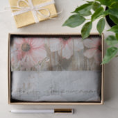  Lam Roze Bloemen Script Decoupage Tissuepapier (Geschenk)