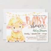 Lam / Schaap Boerderij Baby shower uitnodiging (Voorkant)