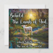 Lam Schrift Opstanding Christelijk Pasen Feestdagenkaart (Voorkant)