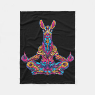 Lama Alpaca Mediterend Trippy Psychedelisch Grappi Fleece Deken