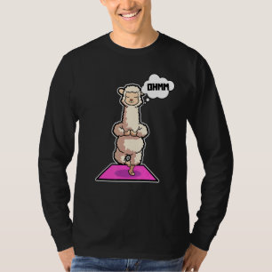 Lama Alpaca Yoga Oefeningen Sport Gymnastiek Ohmmm T-shirt