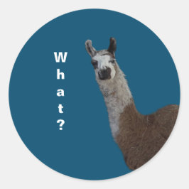 lama Basic donker T-shirt Ronde Sticker
